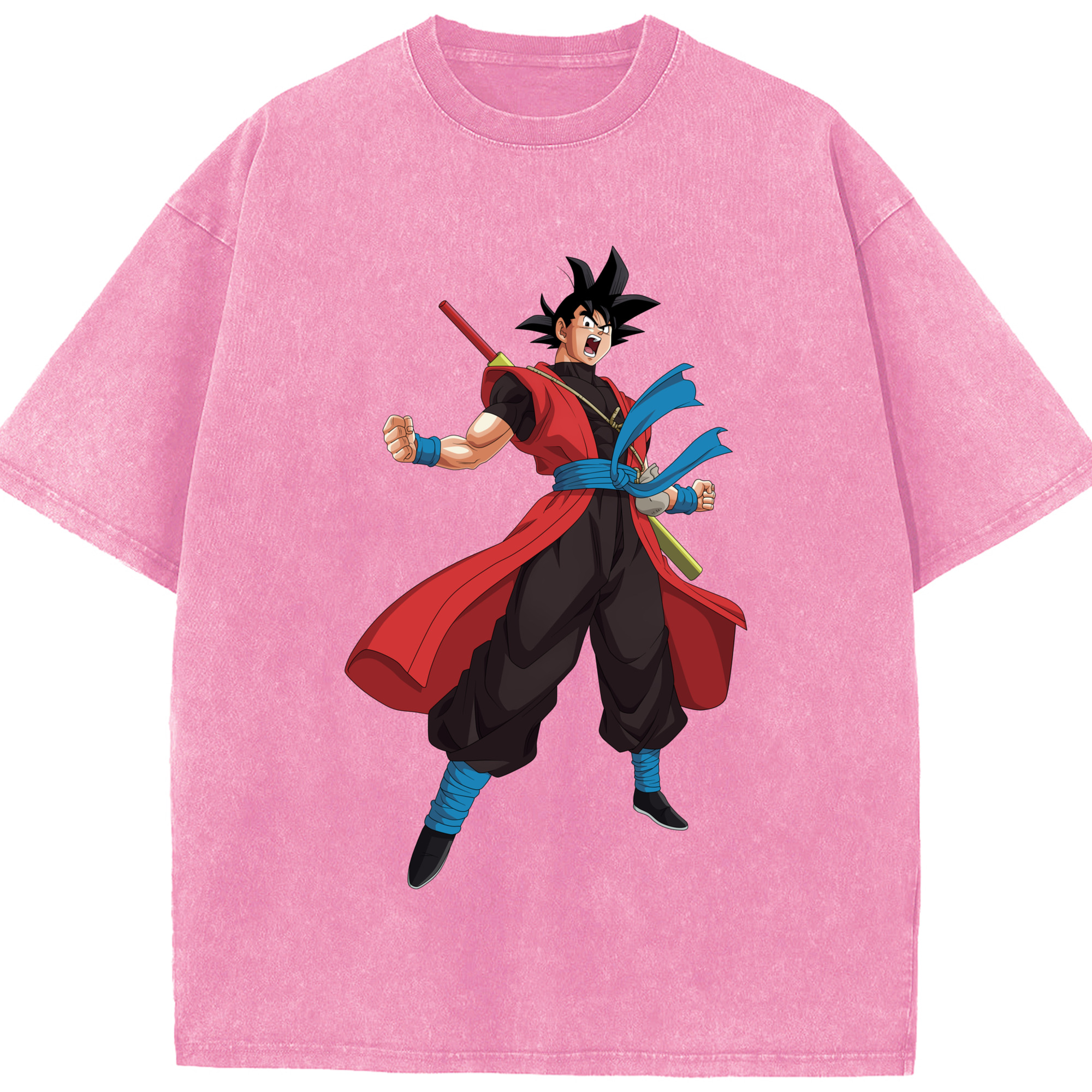 （画像用） ドラゴンボール 孫悟空（そん ごくう）Son Goku カカロット DRAGON BALL Kakarotto 綿100% ヴィンテージ風 半袖Tシャツ（フロントプリント）